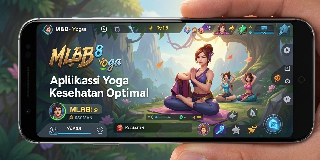 Tampilan antarmuka MLBB8 yang user-friendly dalam sesi yoga.