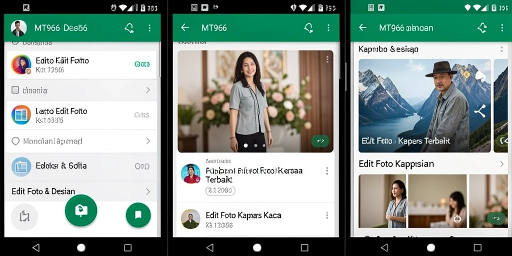 Tampilan antarmuka MT966 yang sederhana untuk editing foto kertas kaca.