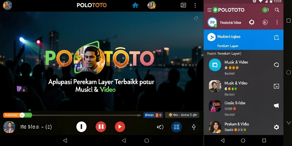 Antarmuka POLOTOTO yang sederhana dan fungsional untuk perekam layar.