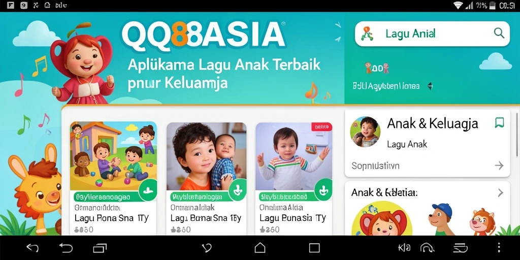 Tampilan antarmuka <strong>QQ88ASIA</strong> yang menarik untuk anak-anak.