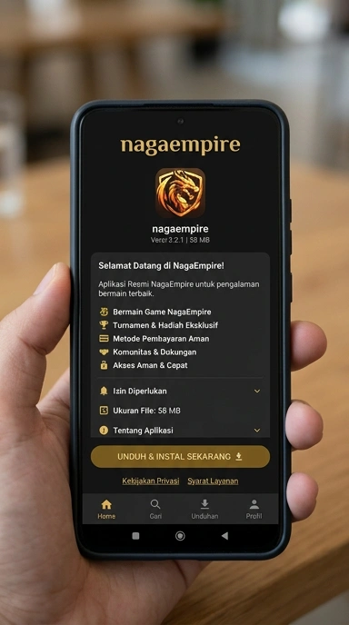 Tampilan halaman APK nagaempire
