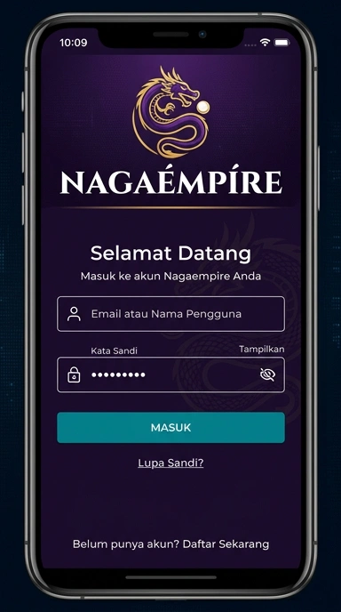 Tampilan halaman login nagaempire